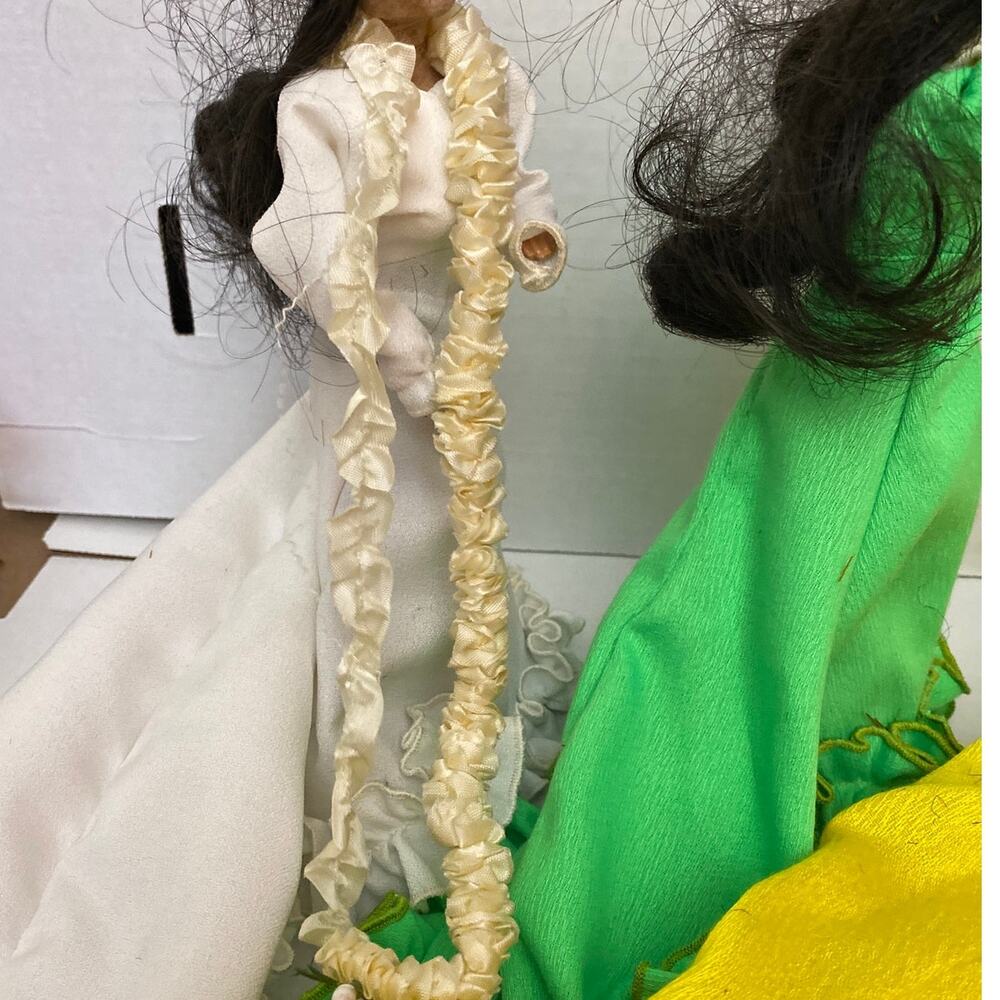 Vintage Hawaiian Dolls Princess Bride Pau’u Rider Hula Girl dress lei Makaleka - Picture 10 of 16